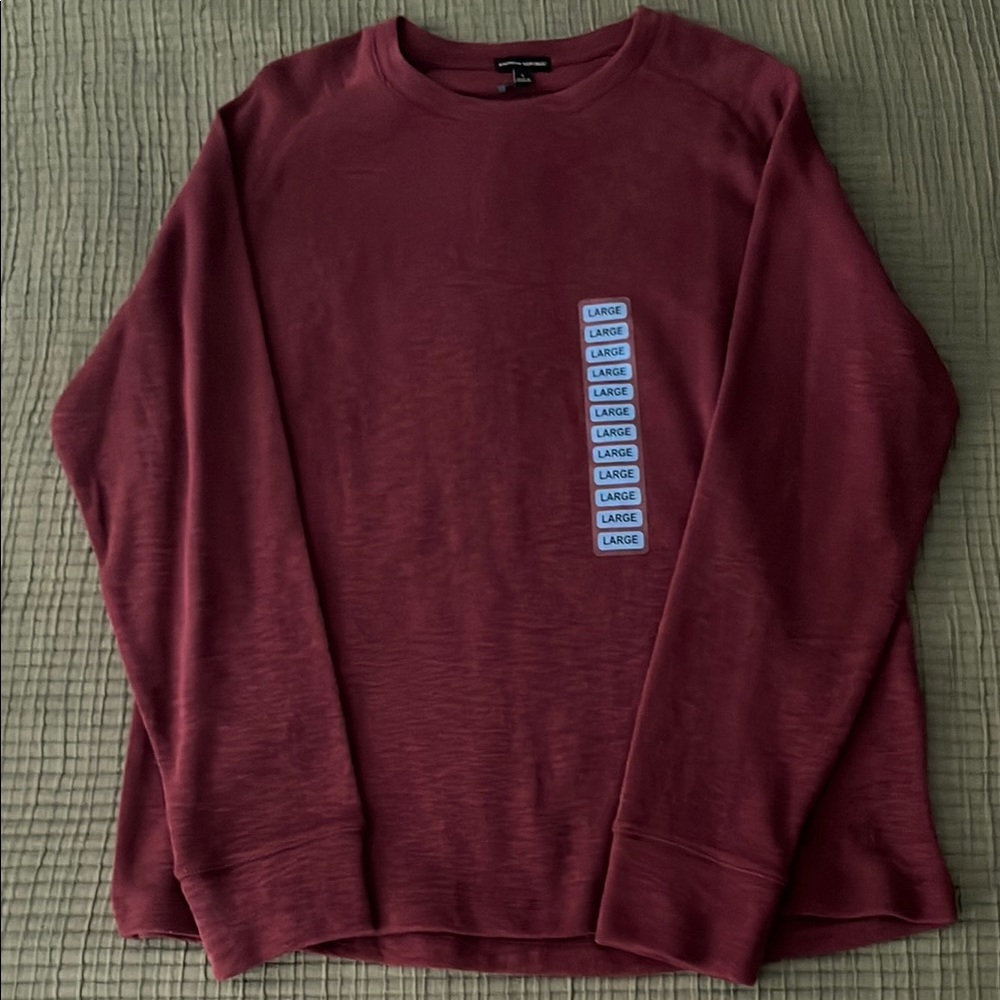 Banana Republic Men's Maroon Crewneck Sweater